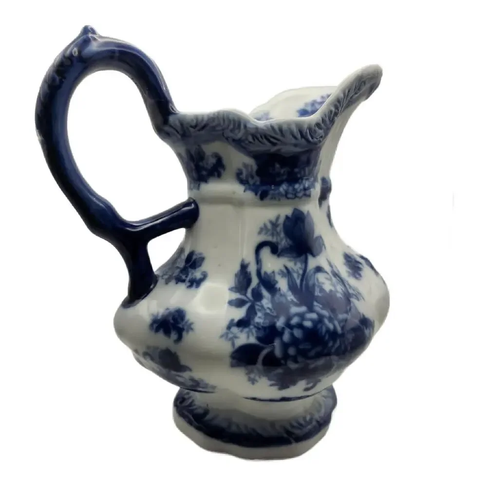 Vintage Flow Blue Victorian Pitcher by Cracker Barrel